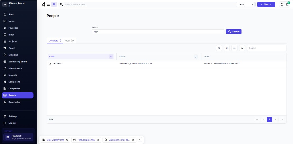 People list page